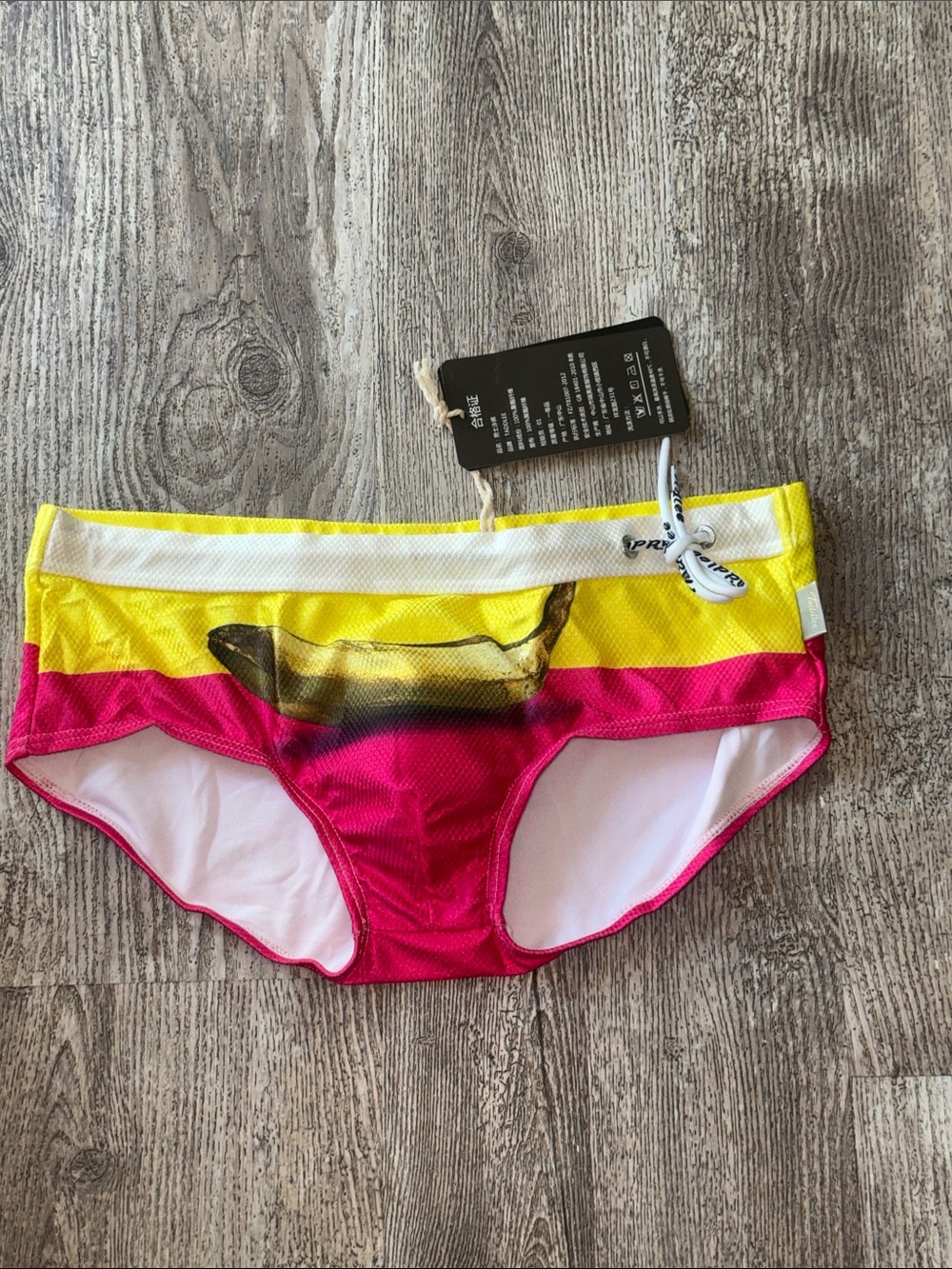 Men's Colorblock Swim Briefs in Yellow & Fuchsia by iPrive